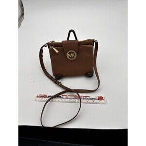 Michael Kors brown Crossbody pebbled leather